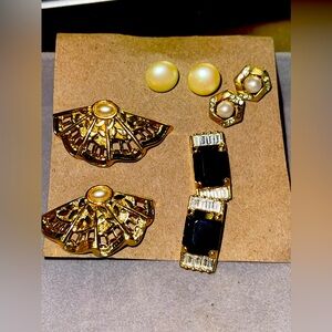 Set of 4 Vintage Pierced Earrings.